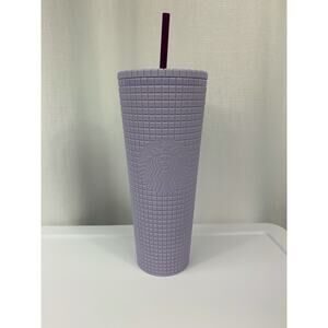 Starbucks Collectible Tumbler Matte Lavender Purple Studded Grid Limited